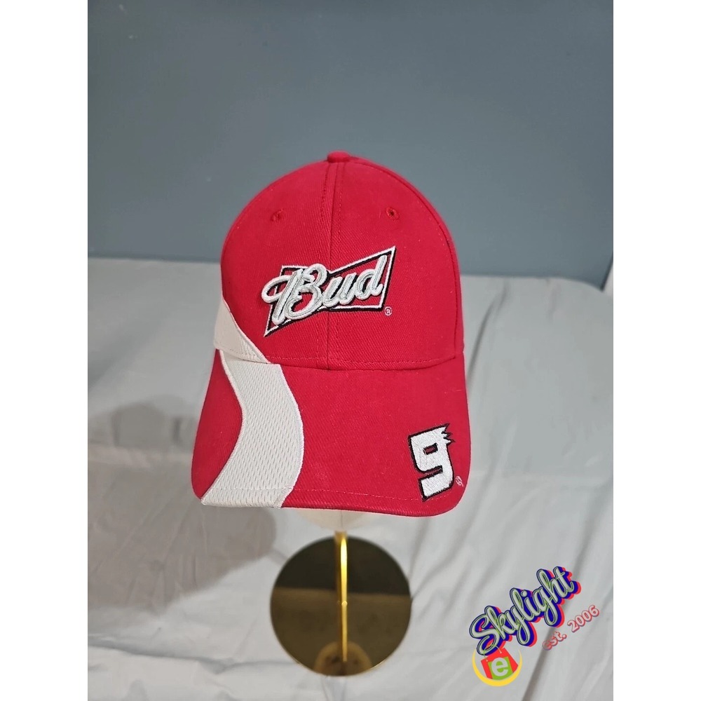 Richard Petty Bud Budweiser Kasey Kahne‎ Hat Pit Cap Red Adjustable Strap One Sz